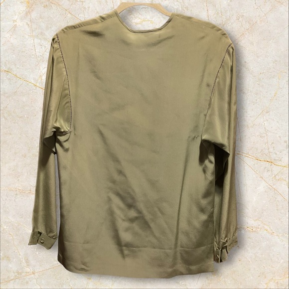 VINTAGE Valentino Boutique 100% seta Silk Blouse - Picture 3 of 9